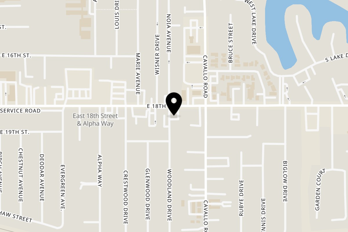 Map showing the location of Burger Time Antioch Burger Time on 400 E 18th St in Antioch